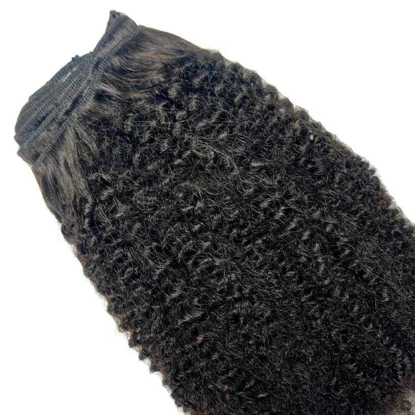 Afro Kinky Curly Clip-In Hair Extensions HookedOnBundles Virgin Hair